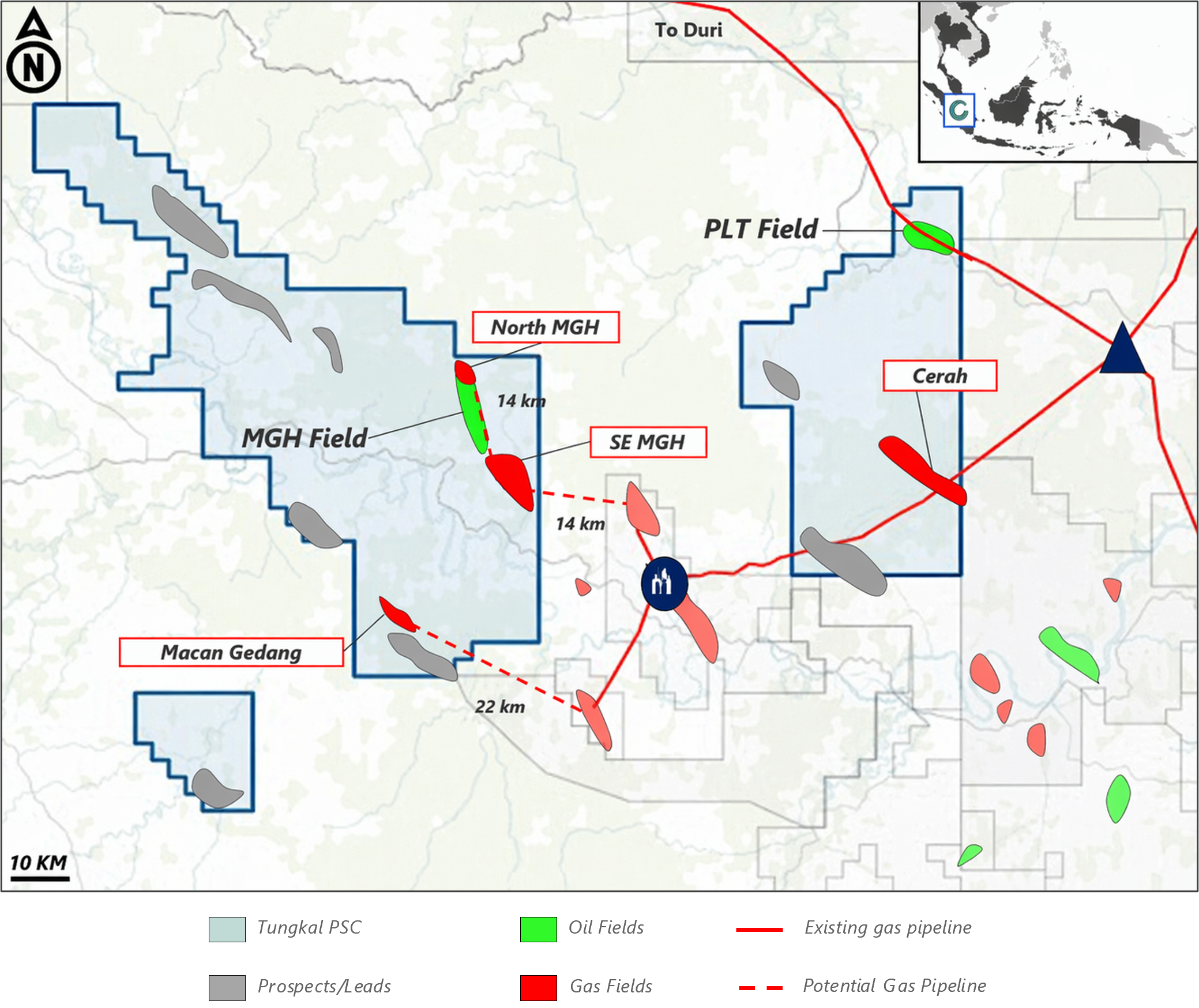 Tungkal PSC Map - South Sumatra